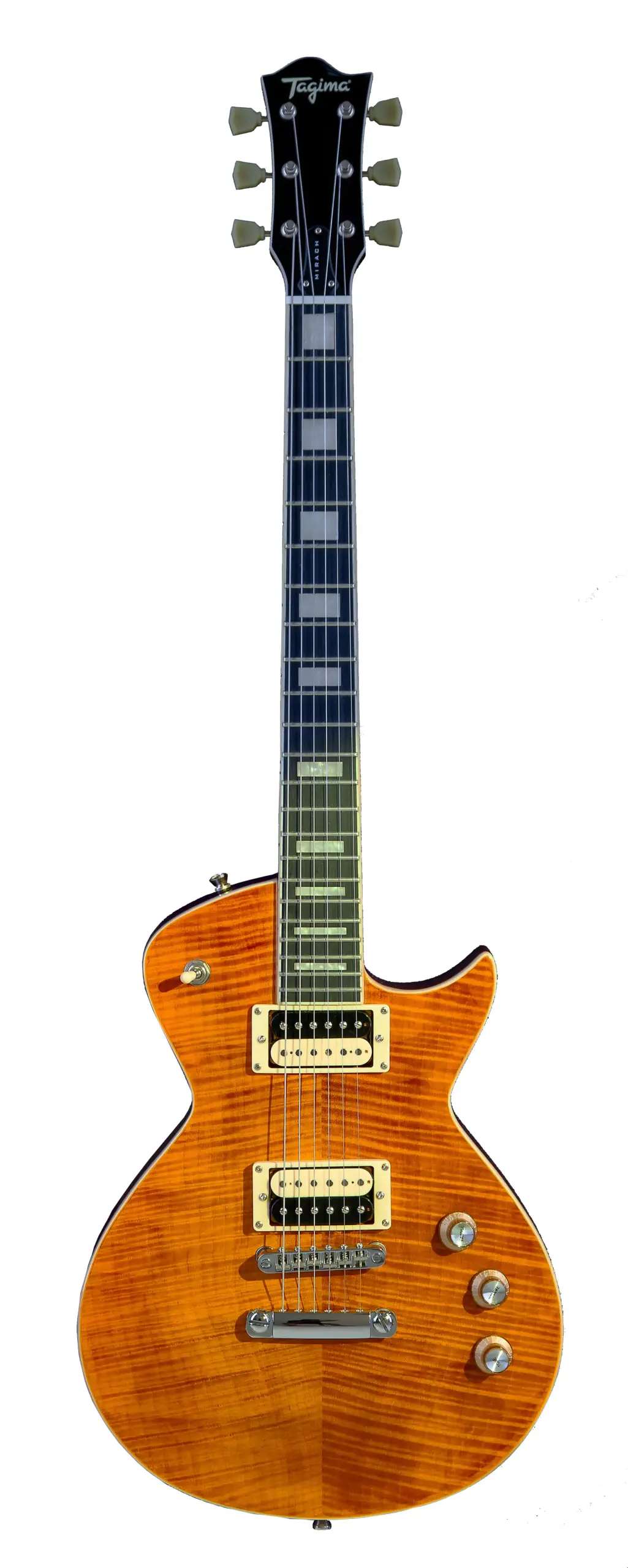 Guitarra eléctrica TAGIMA Mirach Flamed Transparent Amber