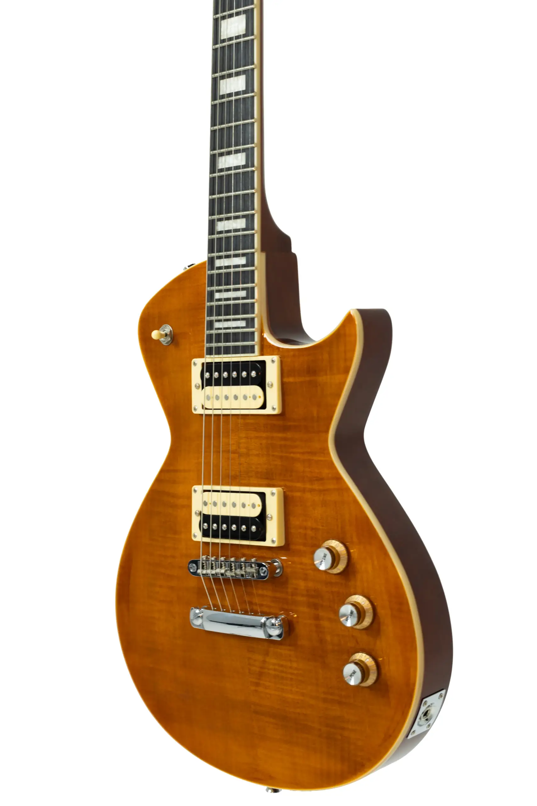 Guitarra eléctrica TAGIMA Mirach Flamed Transparent Amber - Imagen 2
