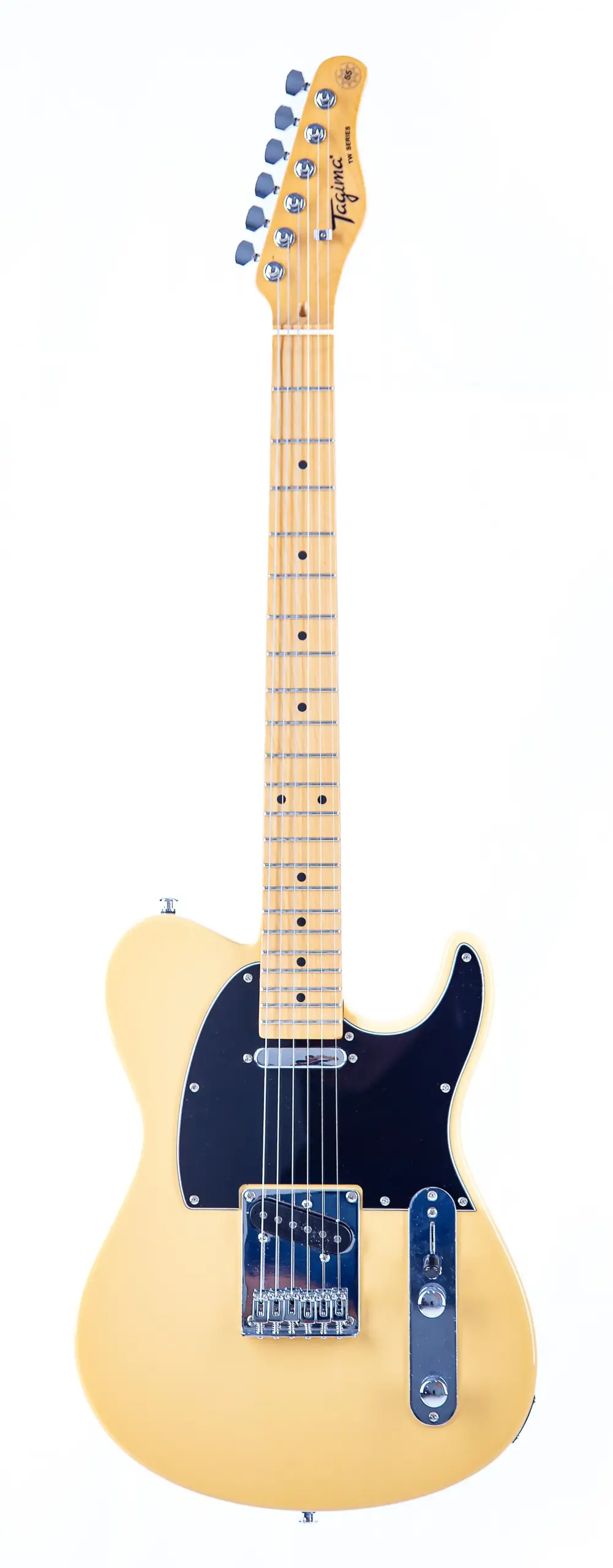 Tagima Guitarra Eléctrica TW-55 Color Crema Mica Negra - Imagen 2