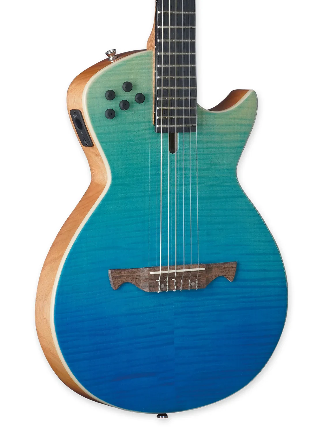 Tagima Guitarra Electroacústica Modena Blue Cuerdas Nylon - Imagen 4