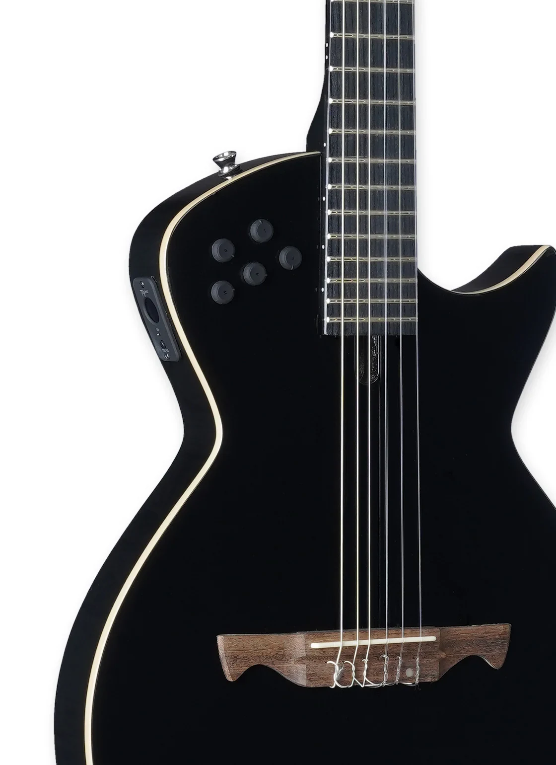 Guitarra Electroacústica Modena Nylon EQ BK - Imagen 3