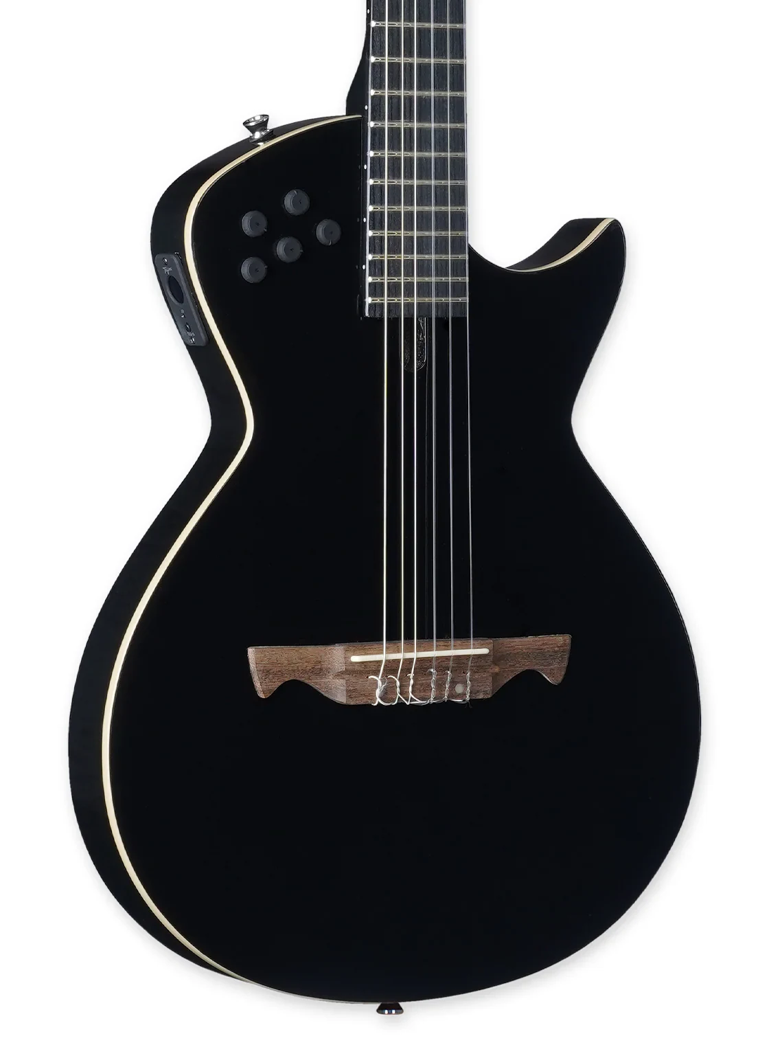 Guitarra Electroacústica Modena Nylon EQ BK - Imagen 5