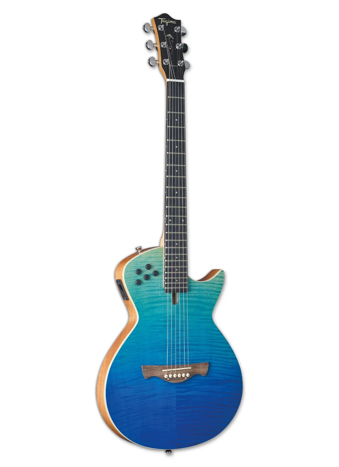 Tagima Guitarra Electroacústica Modena Steel EQ Transparent Blue Fade - Imagen 3