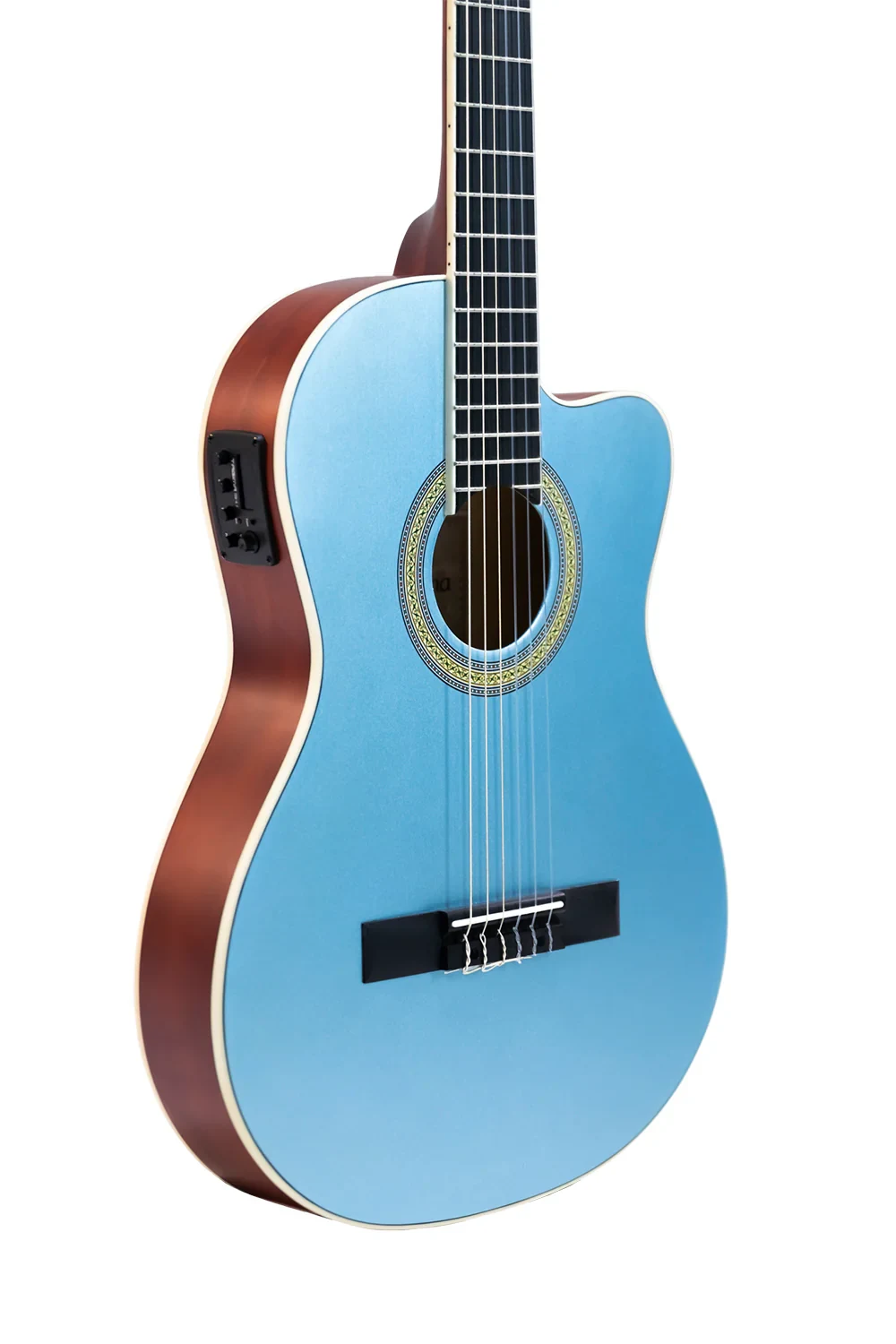 Guitarra Electroacústica Slim Serie LATAM Cartagena en Lake Placid Blue Satin - Imagen 5