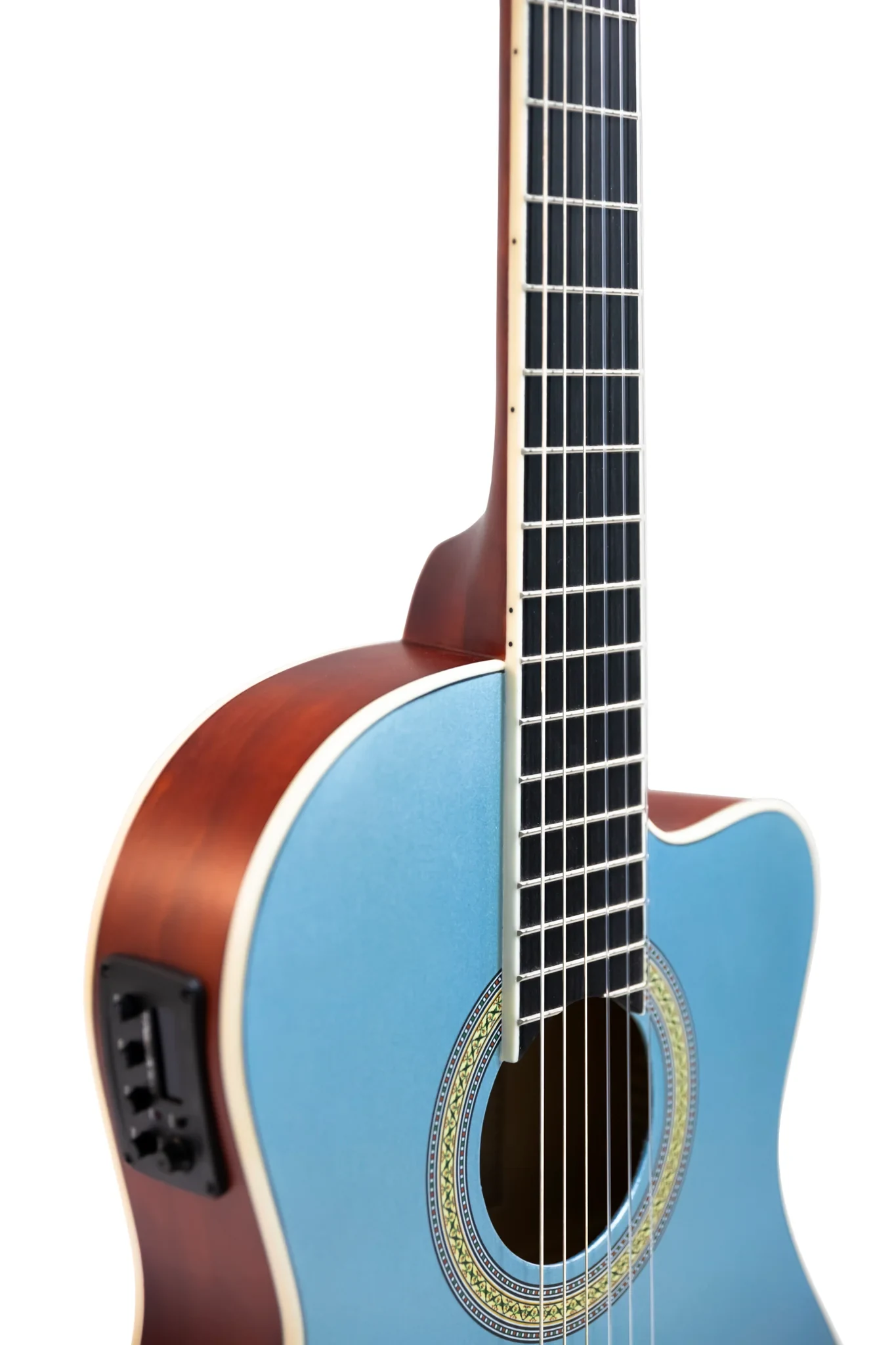 Guitarra Electroacústica Slim Serie LATAM Cartagena en Lake Placid Blue Satin - Imagen 6