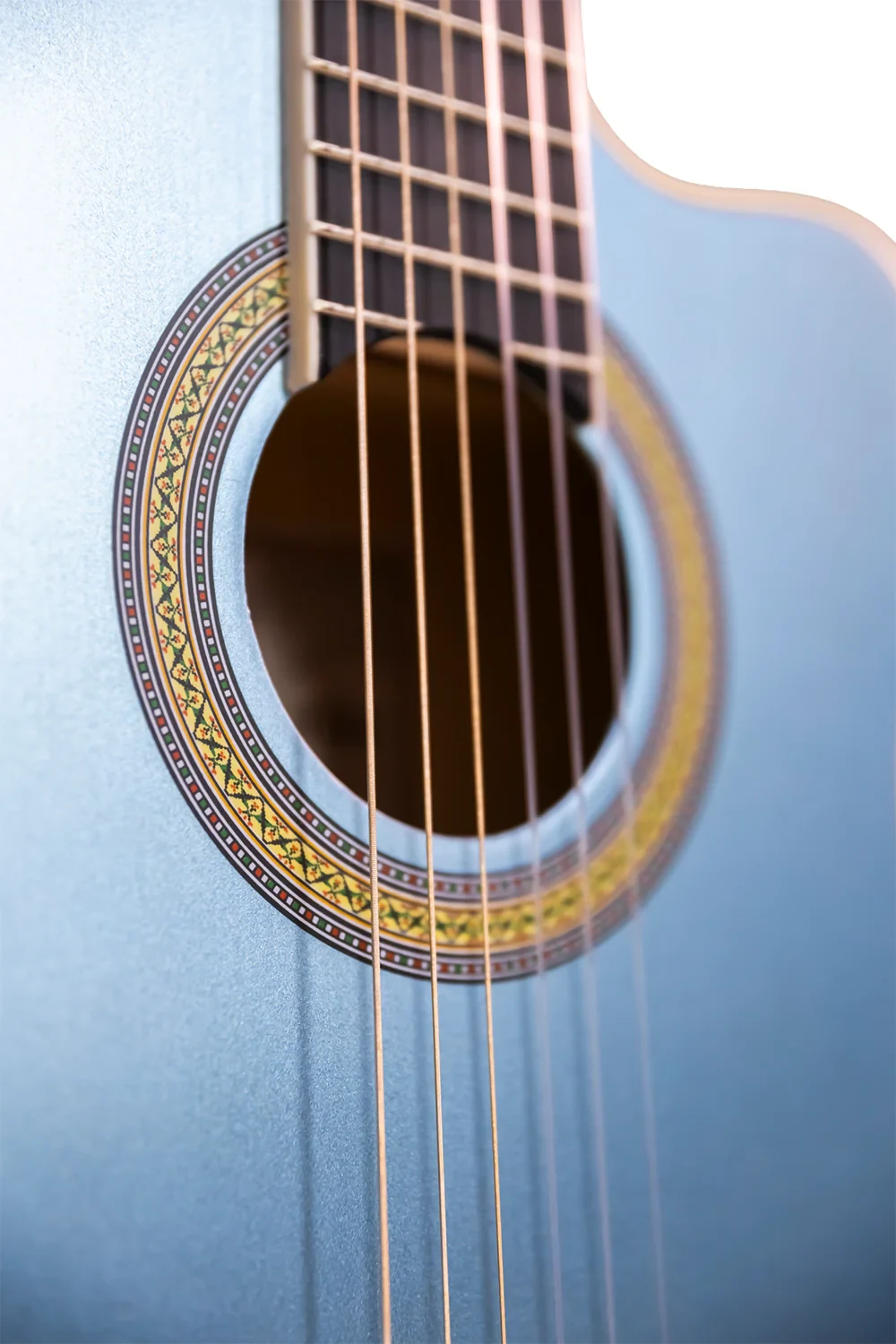 Guitarra Electroacústica Slim Serie LATAM Cartagena en Lake Placid Blue Satin - Imagen 7