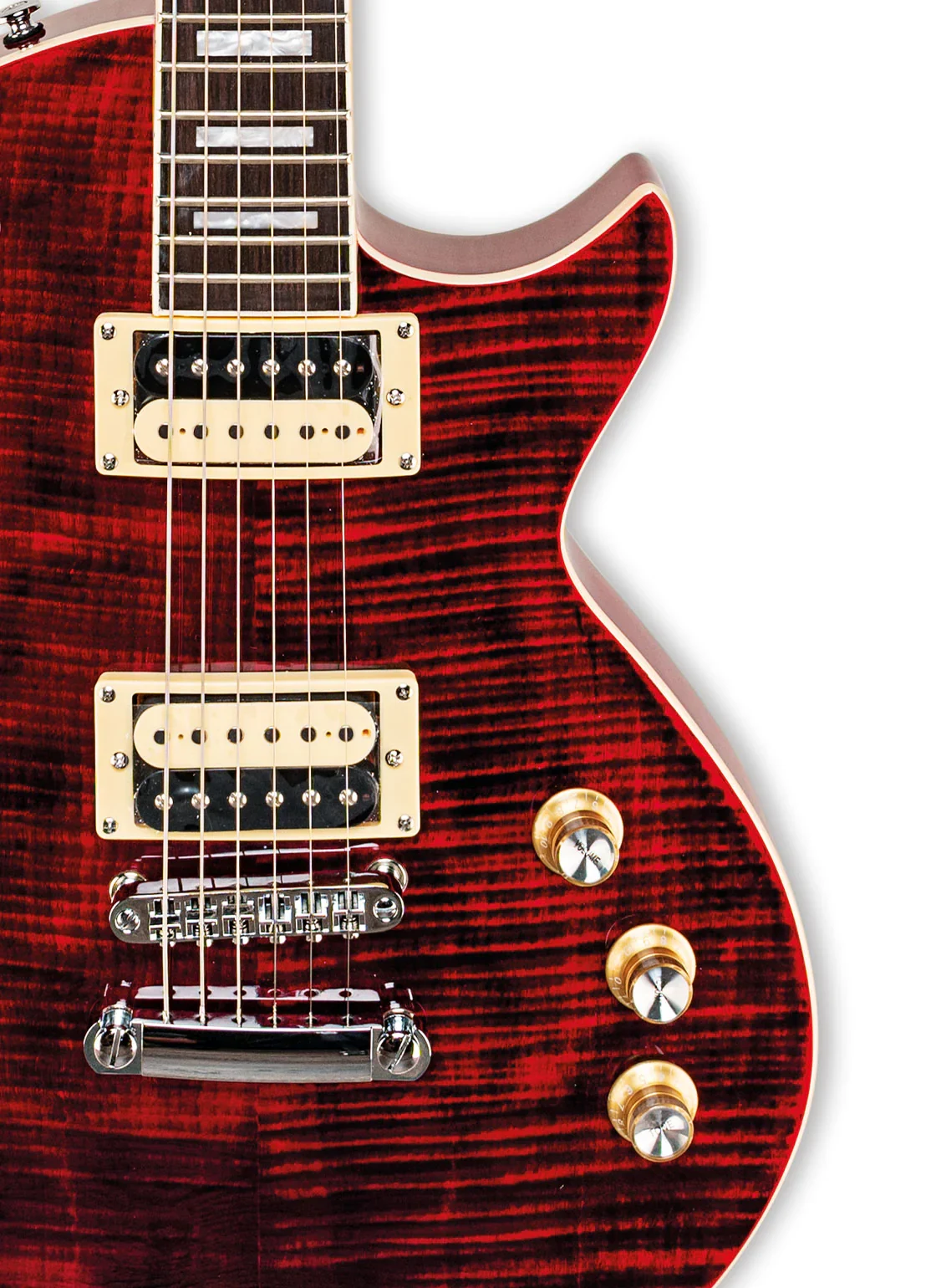 Guitarra Eléctrica TAGIMA Mirach Flamed Transparent Amber - Imagen 2