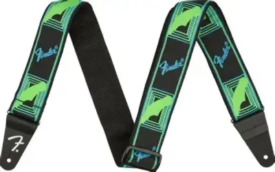 Correa Fender Neon Monogram Verde Azul