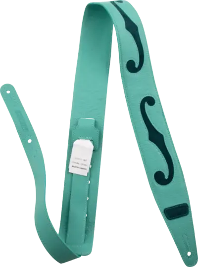 Correa de cuero Gretsch Surf Green con agujeros 'F'