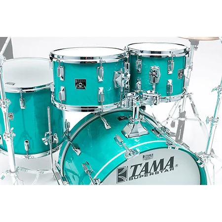 Tama Superstar Reissue 50th Batería Acústica de 4 Piezas Aqua Marine - Imagen 2
