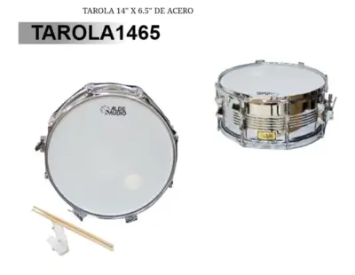 Tarola 14 x 6 1/2 de Acero con Lugs