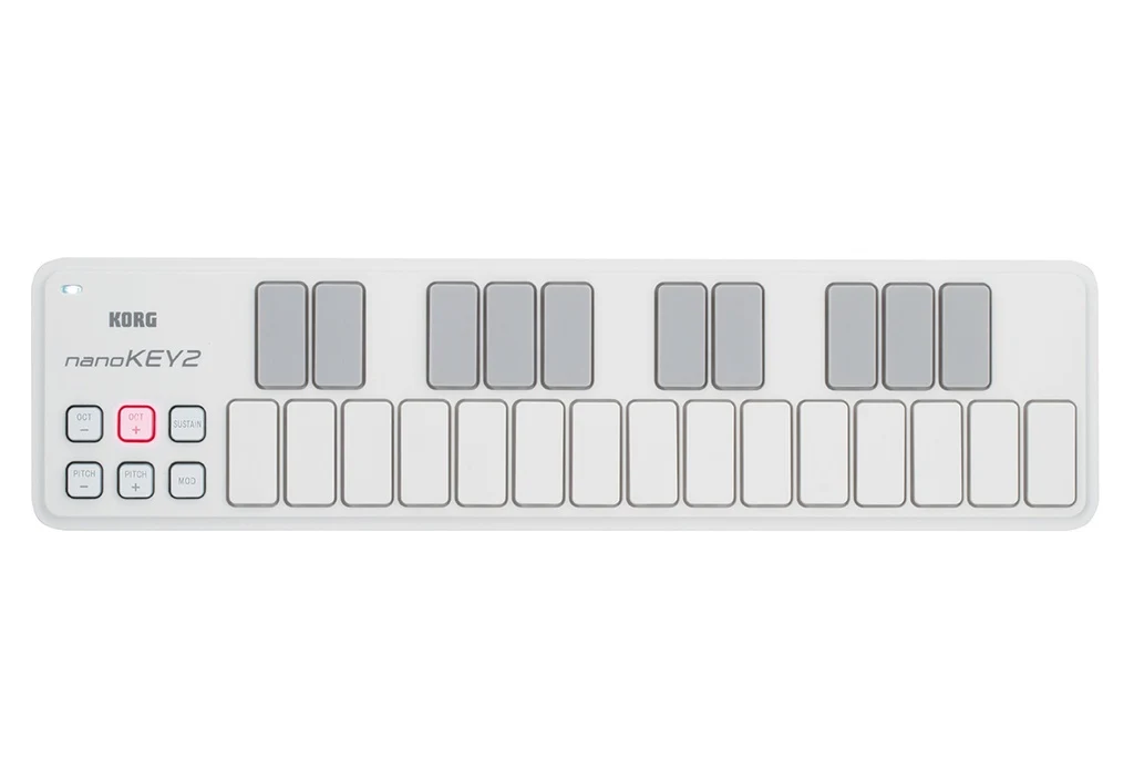 Teclado Controlador MIDI Korg NanoKey 2 Blanco