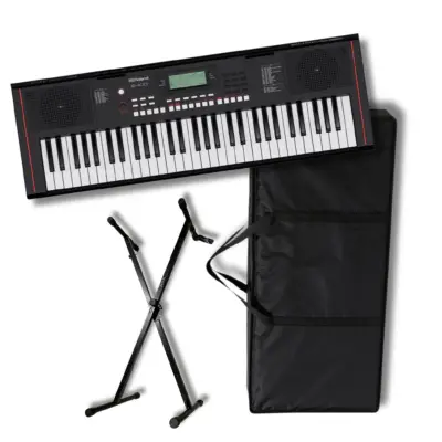 Teclado Digital E-X10 de 61 Teclas con Funda y Base