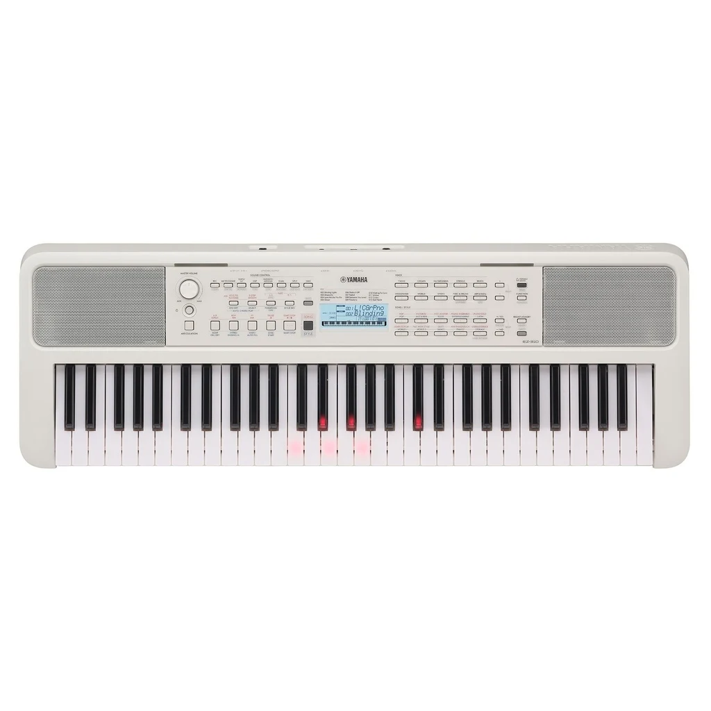 Teclado Portable Yamaha EZ-310SET de 61 Teclas Color Blanco con Sistema de Guía de Luces