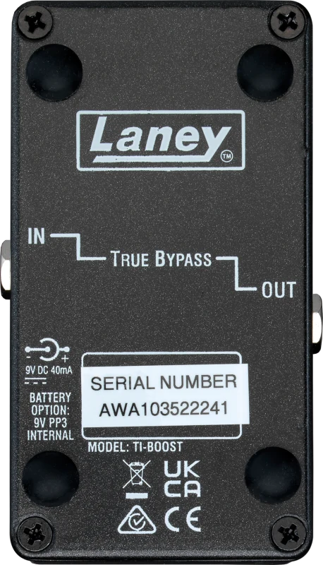 Pedal Boost Laney TI-Boost Signature Tony Iommi para guitarra - Imagen 4