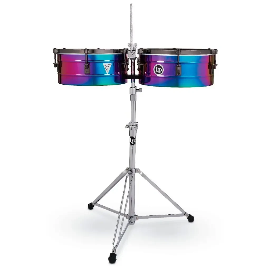 Timbales LP Tony Succar 14'' y 15'' con Atril, Cromado Tornasol