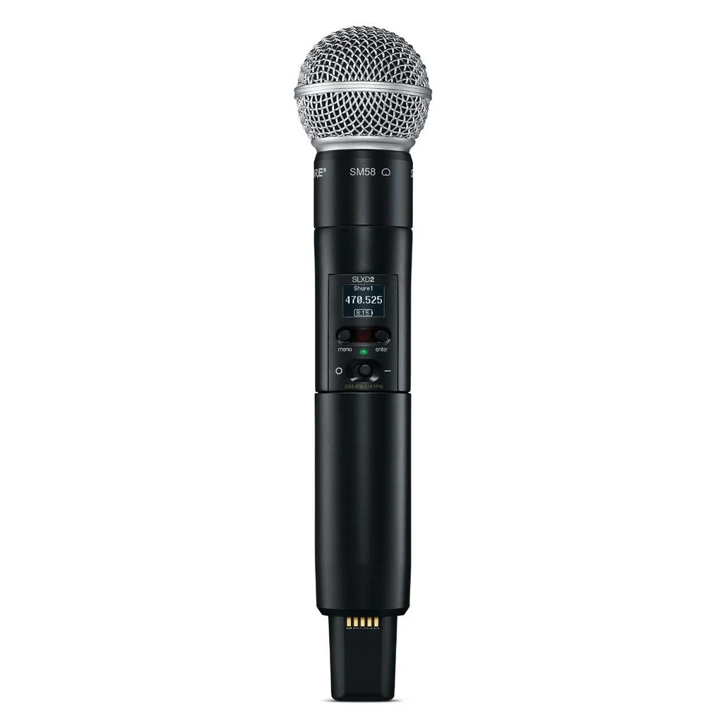 Transmisor inalámbrico digital de mano Shure SLXD2 con cápsula SM58