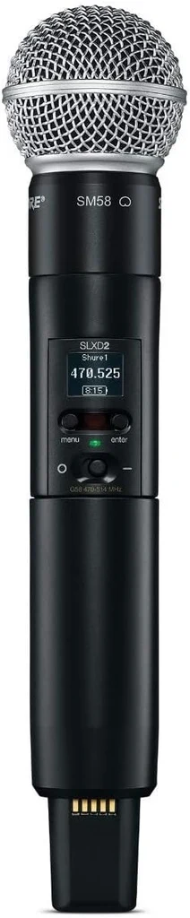 Transmisor inalámbrico digital Shure SLXD25 con cápsula SM58 - Imagen 2