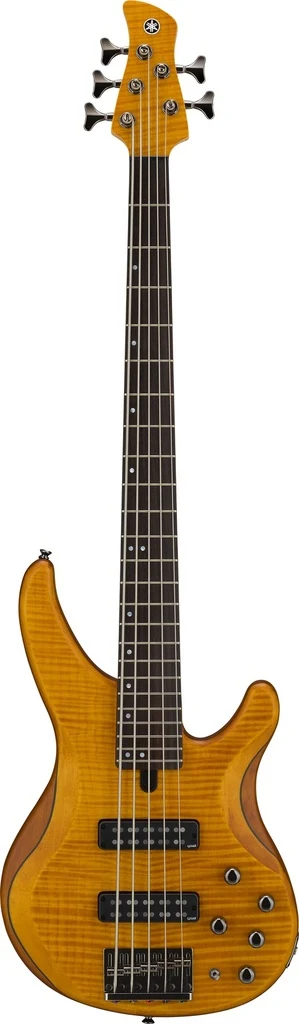 Bajo eléctrico Yamaha TRBX605FMAM de 5 cuerdas en acabado mate ámbar