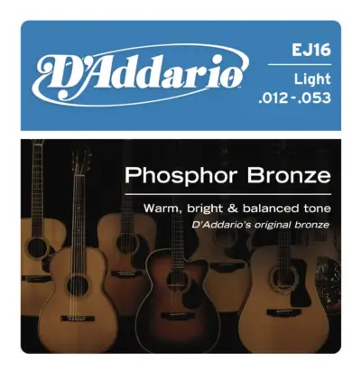 Juego de Cuerdas D'Addario EJ16 para Guitarra Acústica