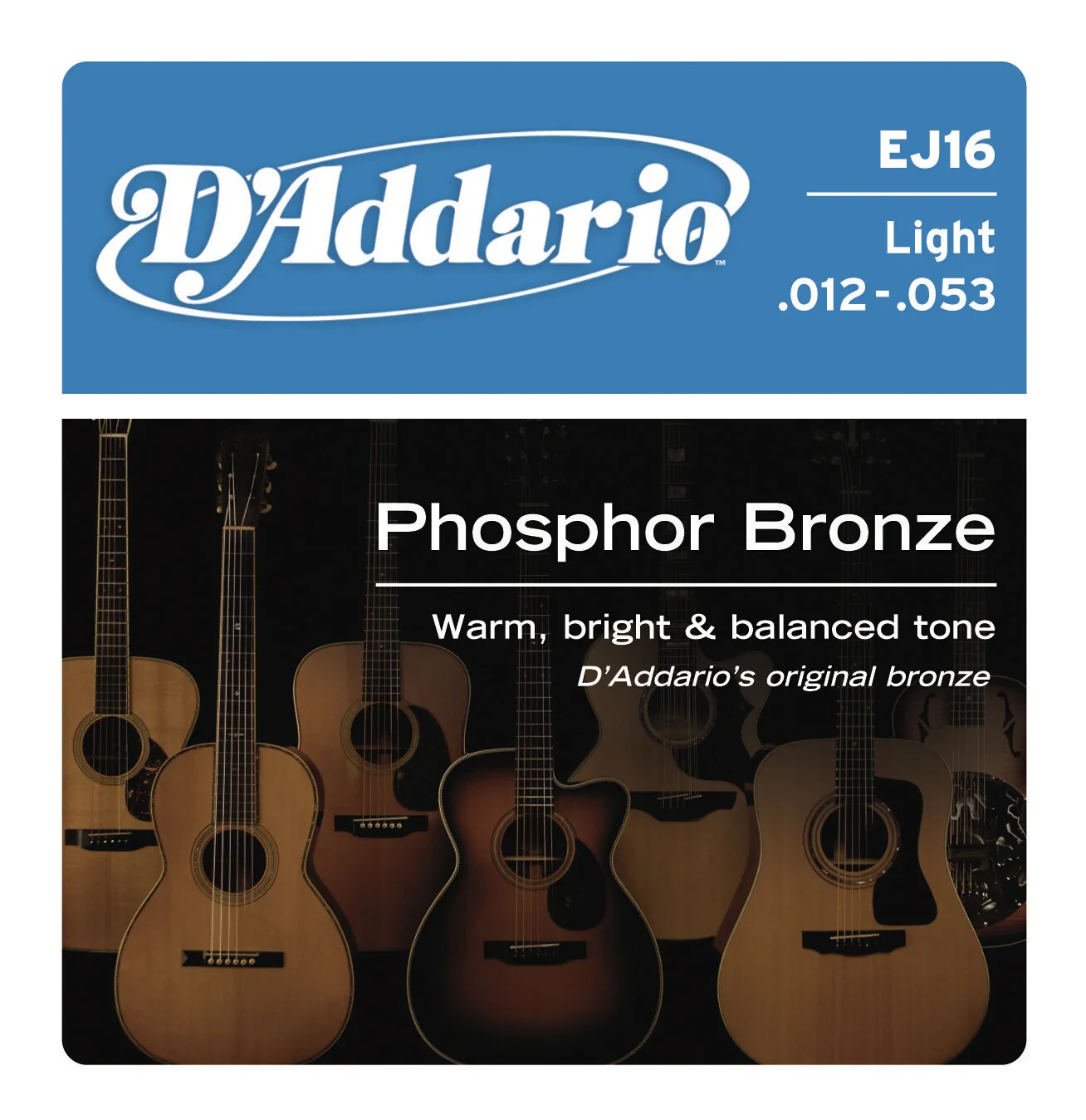 Juego de Cuerdas D'Addario EJ16 para Guitarra Acústica