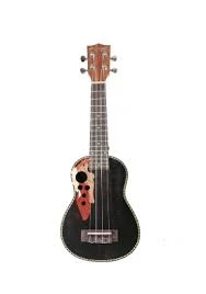 Ukulele Electro Soprano de 21" Serie X con Decoración en Tapa y Funda