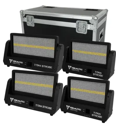 Kit de Estrobos LED Visual Pro Titan-Strobo 4 RGB+W para Interior