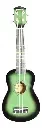 Paquete de Ukelele Sombreado Verde Soprano 21" con funda, correa, afinador y pua
