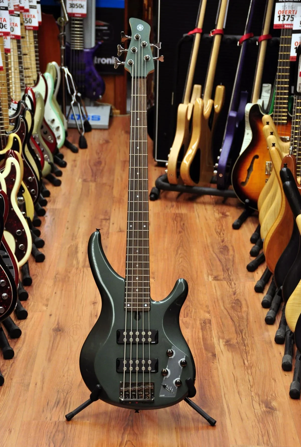 Yamaha Bajo Eléctrico de 5 Cuerdas Activo Color Verde TRBX305 - Imagen 2