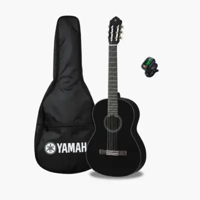 Yamaha C40BL Paquete de Guitarra Acústica con Funda y Afinador