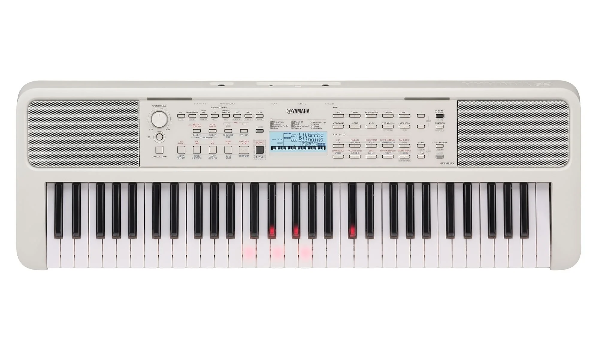 Teclado Digital Yamaha EZ-310 de 61 Teclas en Color Blanco