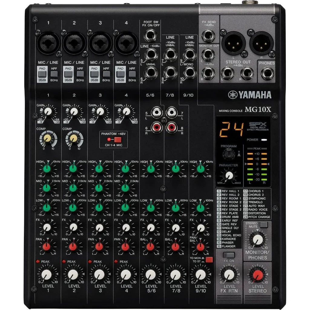 Mezcladora Yamaha MG10-XCV de 10 Canales con Efectos