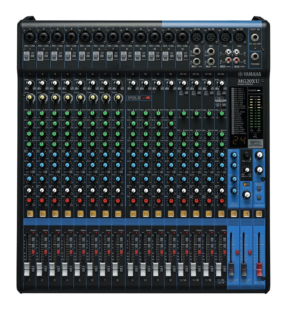 Yamaha MG20XU - Consola Analógica de 20 Canales con USB y Efectos Integrados