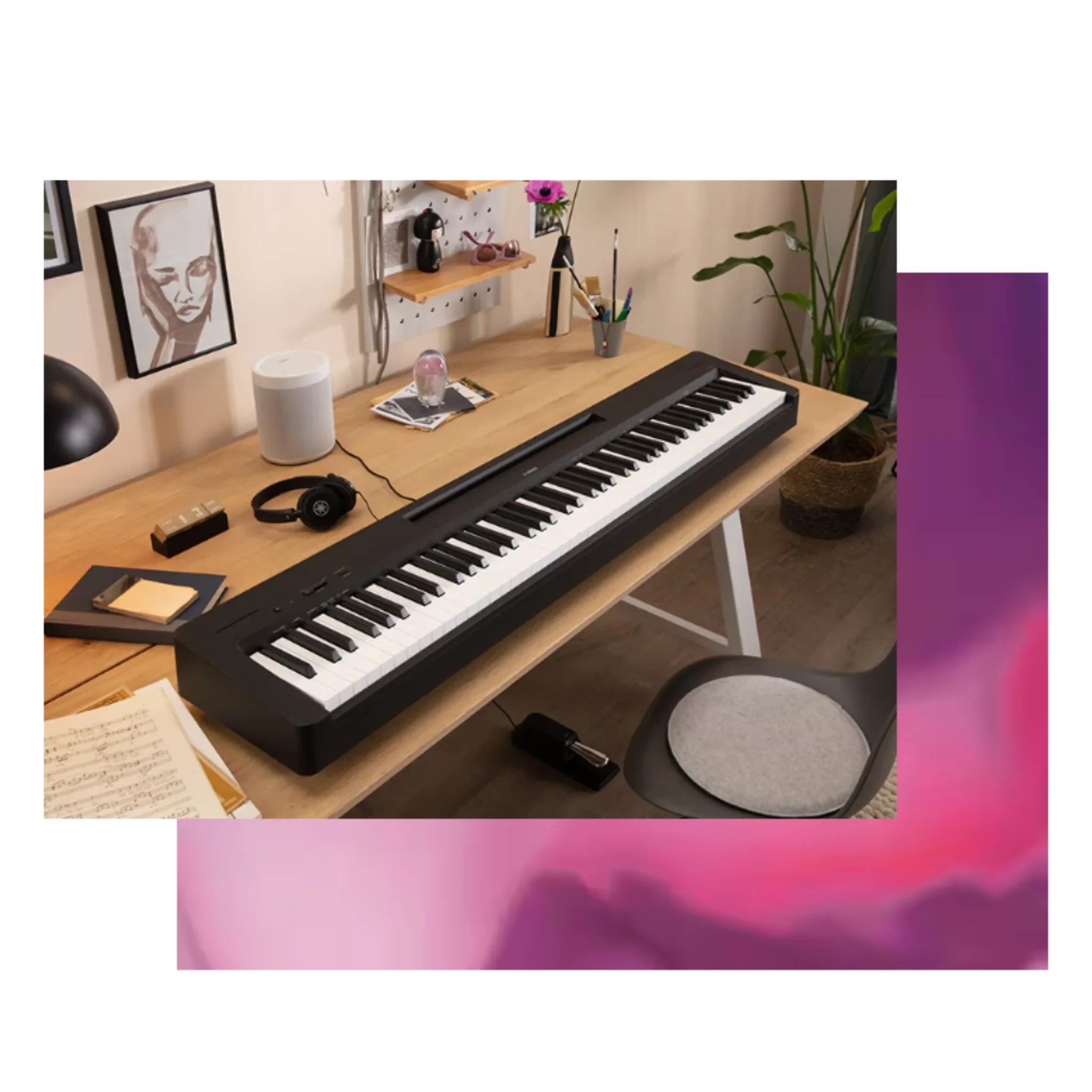 Piano Digital Yamaha P-145BT con Bluetooth y 88 Teclas Pesadas - Imagen 2