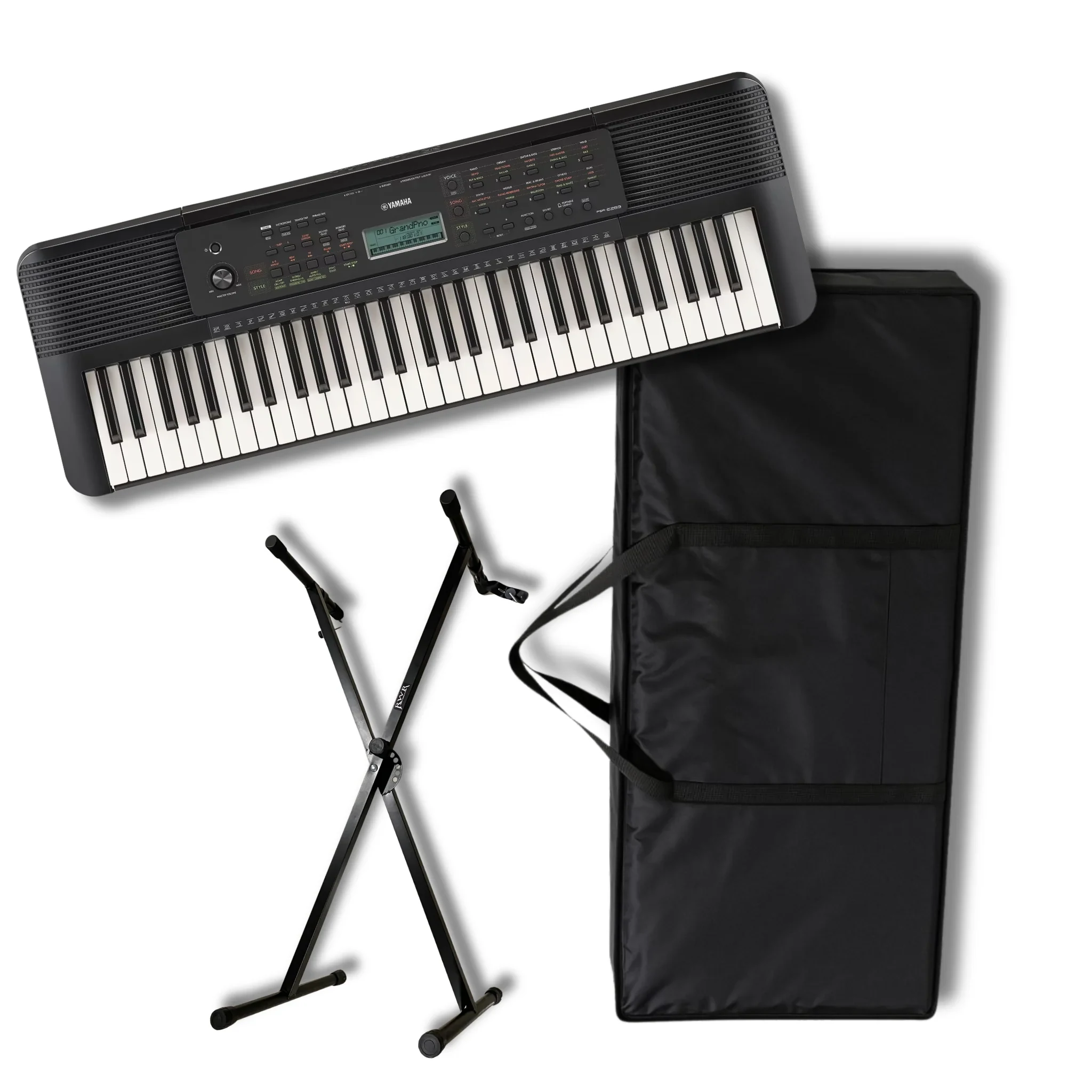 Teclado Musical Yamaha PSR-E283 con Funda y Base