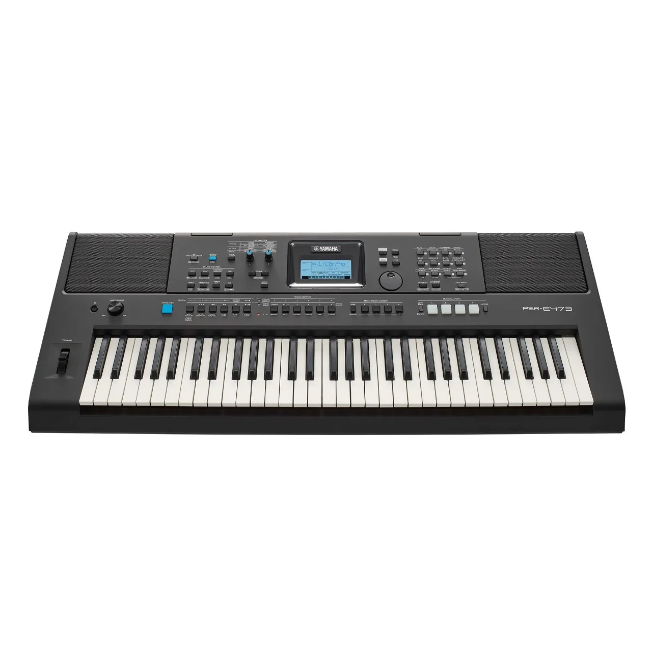 Teclado Yamaha PSR-E483 de 61 teclas color negro con accesorios - Imagen 3