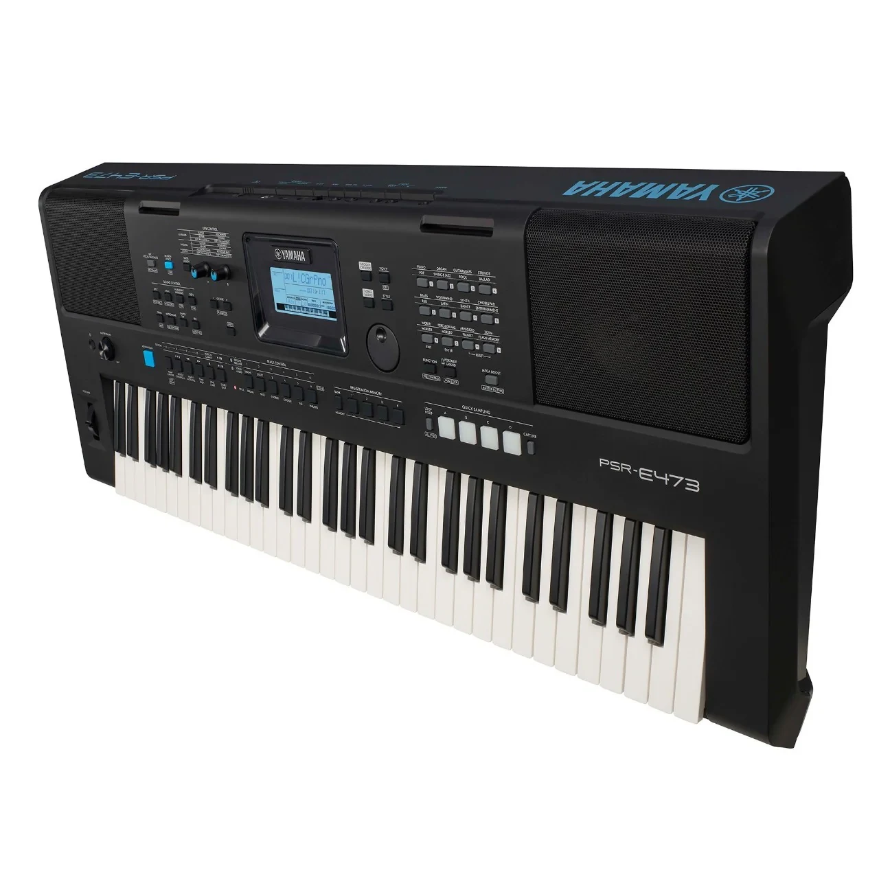 Teclado Yamaha PSR-E483 de 61 teclas color negro con accesorios - Imagen 4
