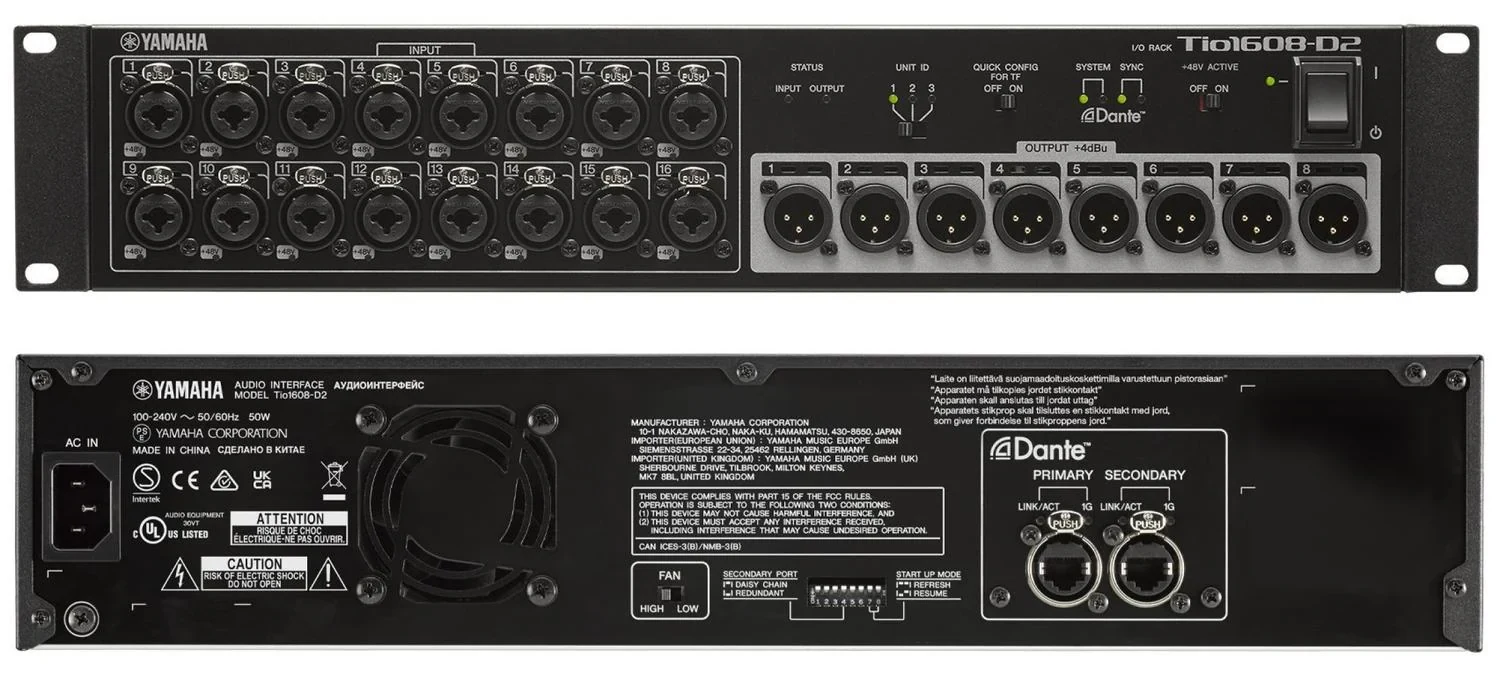 Yamaha Tio1608-D2 Rack de Expansión 16 Entradas y 8 Salidas - Imagen 4