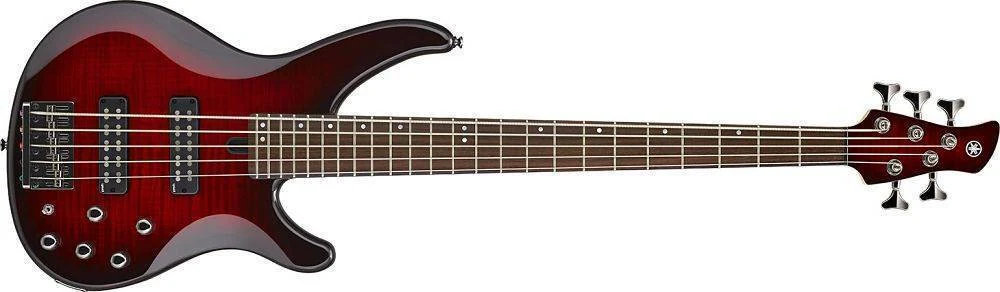 Yamaha TRBX605FM Bajo Eléctrico de 5 Cuerdas Dark Red Burst