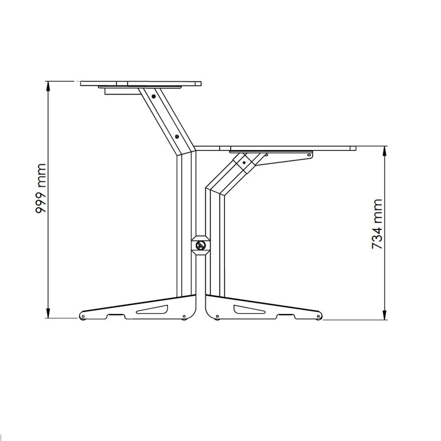 Mesa para Estudio Profesional Quiklok Z/630BK con Rack de 8 Espacios - Imagen 3