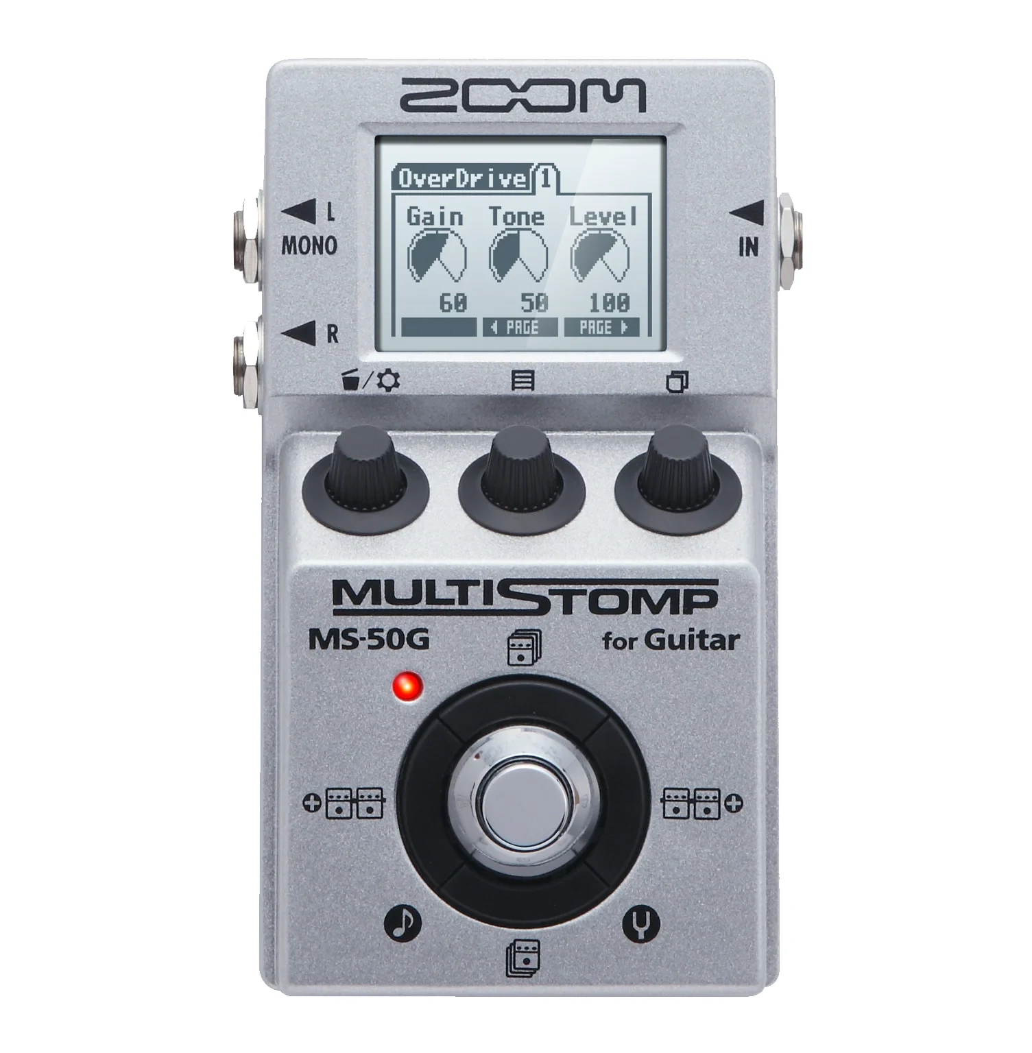 Pedal Multi-Stomp Zoom MS-50G+ para guitarra eléctrica